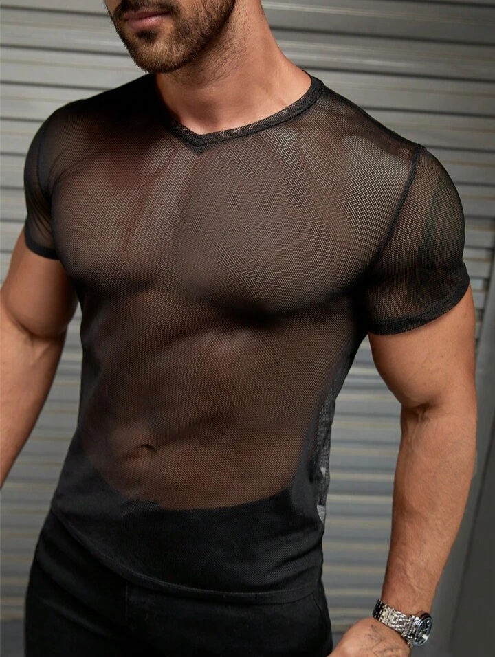 Men's T- Shirt V Neck Short Sleeve Fashion Men
